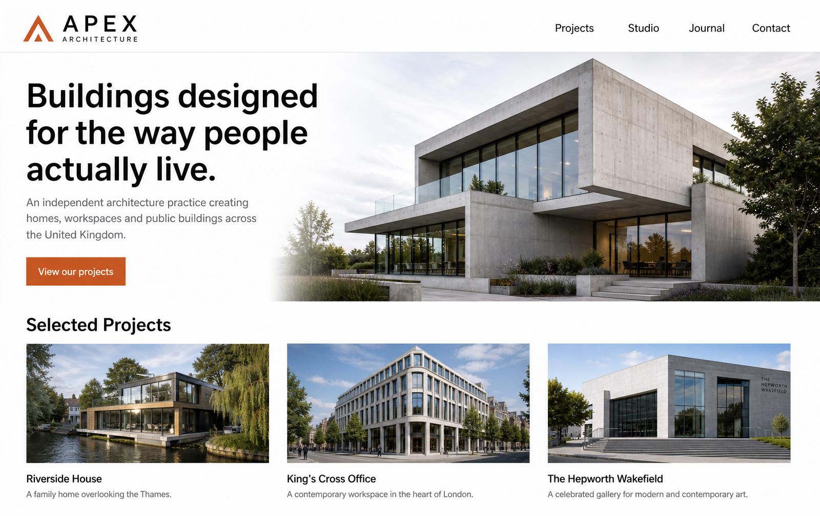 Architecture studio website